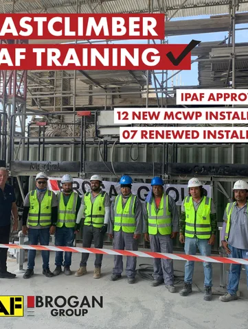 IPAF Mastclimber training for Brogan Group Middle East